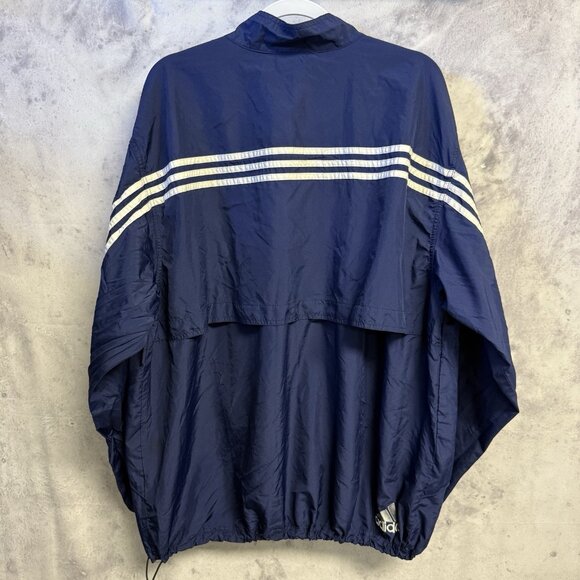 Vintage Adidas Windbreaker Jacket Mens 2XL 26.5x29.5 Blue Y2k 90s - Picture 2 of 9
